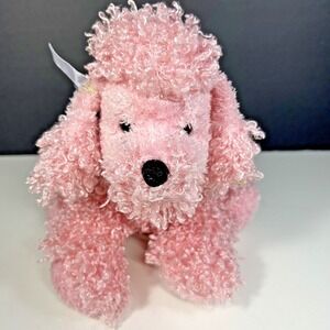 Ganz Webkinz Pink Poodle Plush Stuffed Animal 8" With Ribbon HM107 No Code